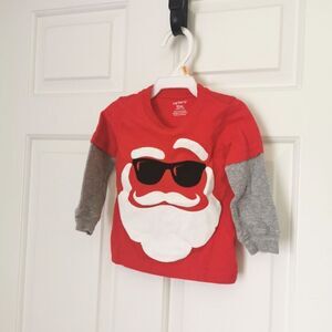 5/$10 Carter's long sleeve Christmas shirt size 12m